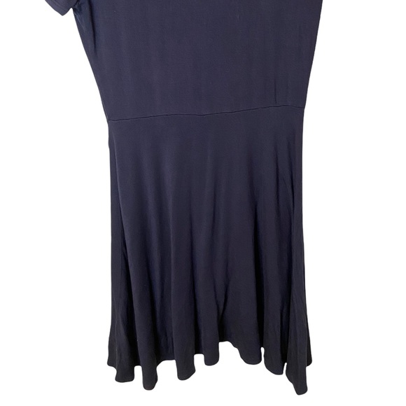 Dolla Coster Navy Blue Wrap Dress With Accentuated Waist Line and Tie. Women’s M - Picture 5 of 8